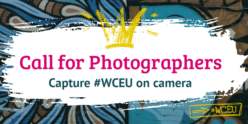 Answer the Call for Photographers to help capture #WCEU on camera before the deadline on 10 March 2019.