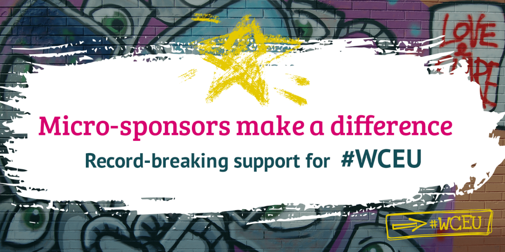 Graphic thanking Micro-sponsors for supporting WCEU
