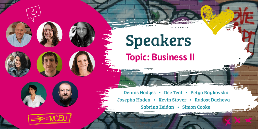 Second group of speakers for WordCamp Europe, with talks and workshops in the Business II category