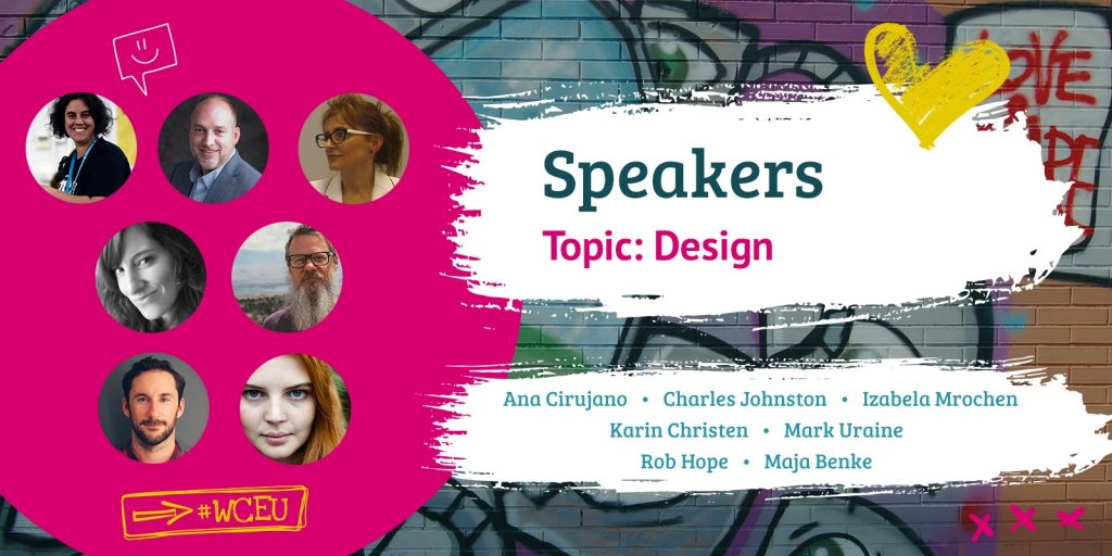 Eighth group of speakers for WordCamp Europe, with talks and workshops in the Design category